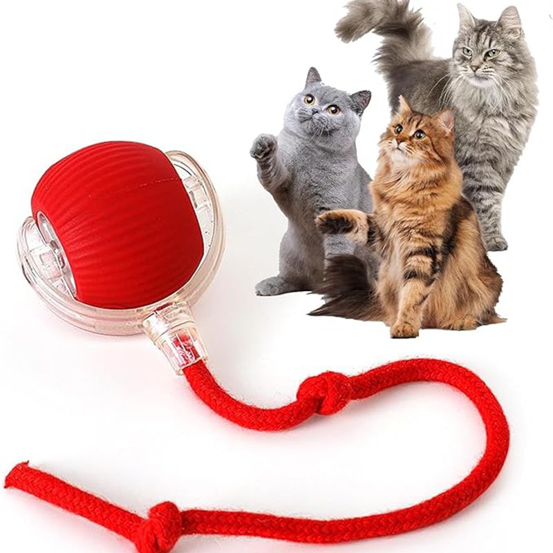Cat Interactive Ball Toys Automatic Rolling Ball For Kitten Rechargeable Smart Pet Electric Toys With Teaser Sensor Cat Ball Toy