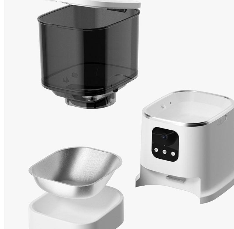 Pet Automatic Feeder Large Capacity Smart Voice Recorder APP Control Timer Feeding Cat Dog Food Dispenser With WiFi Pet Bo