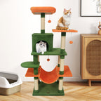 58" Multi-Level Cat Tree Soft Plush Cat Tower with Padded Top Perch