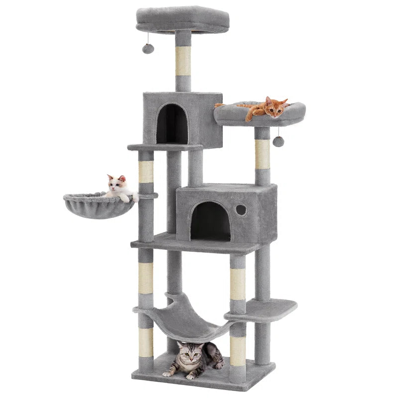 Elevate Your Cat's Playtime with the Timmins 78.3" Multi-Level Cat Tree - Cozy Condos & Scratching Posts Included!