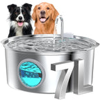 7L Stainless Steel Pet Water Dispenser Automatic Heating Dogs And Cats Water Feeder