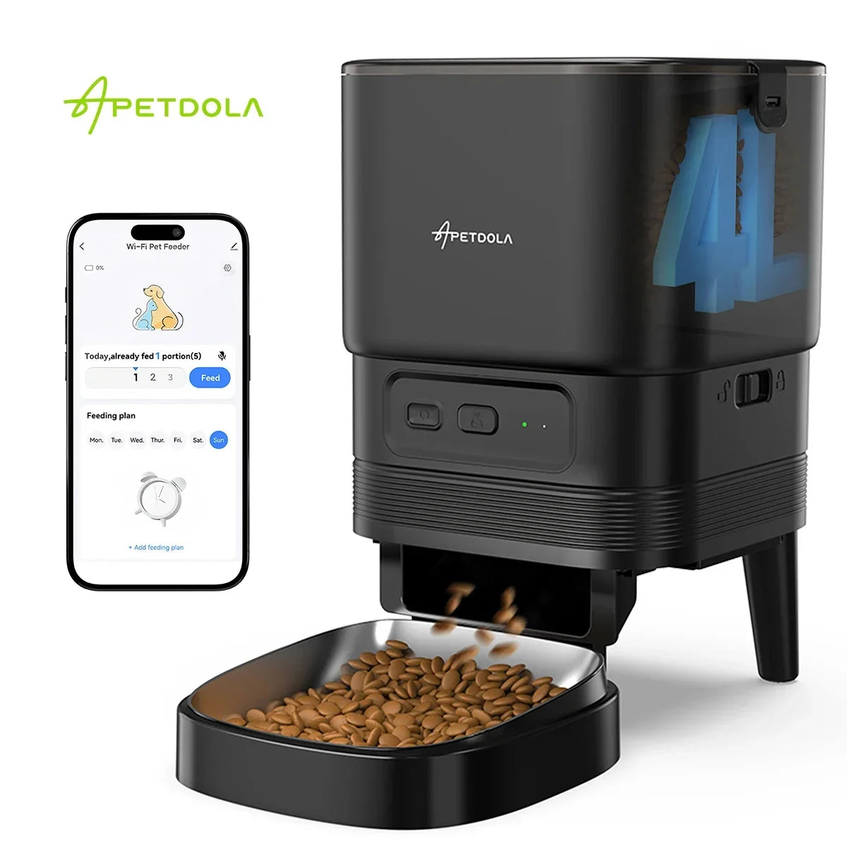 Automatic Cat Feeder Smart Pet Feeder Dog Slow Food Machine With Timed Quantitative APETDOLA FDG30 Automatic Cat Food Dispenser