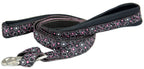 Padded Double Handle Patterned Dog Leash with Warranted Snap 1" X 4'