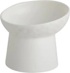 Ceramic Raised Tilted Cat Bowls Set of 2, Elevated Porcelain Feeder