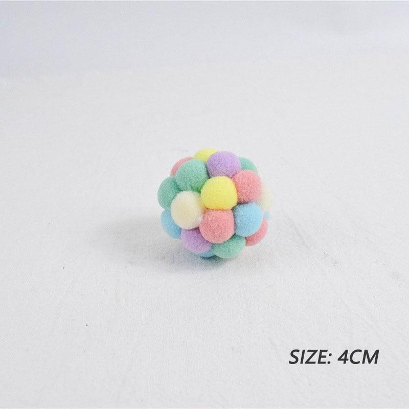 Fashion New Plush Pet Toy Cat and Dog Self-Hey Funny Cat Bite-Resistant Toy Ball Cute Funny Interactive Toy Balls For Cats Multicolor Toy Balls For Cat