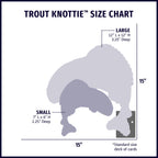 Raucous Rainbow Trout Knottie® Plush Dog Toy
