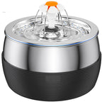 3L Auto Stainless Steel Cat Fountain 102 Oz Pet Water Dispenser Filter with Faucet Automatic Water Feeder for Cats Dogs Rabbits