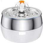 3L Auto Stainless Steel Cat Fountain 102 Oz Pet Water Dispenser Filter with Faucet Automatic Water Feeder for Cats Dogs Rabbits