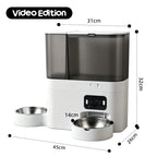 Pet Food and Water Dispenser 5L+3L Tuya APP Camera Automatic Cat Feeder Smart Pet Feeder for Cats Dogs Stainless Steel Bowl