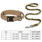 Tactical Dog Collar Leash Set Heavy-duty Military Dog Collar with Handle and Metal Buckle for Small Medium Large Dogs Necklace