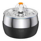 3L Auto Stainless Steel Cat Fountain 102 Oz Pet Water Dispenser Filter with Faucet Automatic Water Feeder for Cats Dogs Rabbits