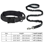 Tactical Dog Collar Leash Set Heavy-duty Military Dog Collar with Handle and Metal Buckle for Small Medium Large Dogs Necklace