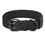 Adjustable Sturdy Tactical Dog Collar with Leash Set for Medium to Large Dogs Anti-Bite Durable Neck Collar For Strong Dogs