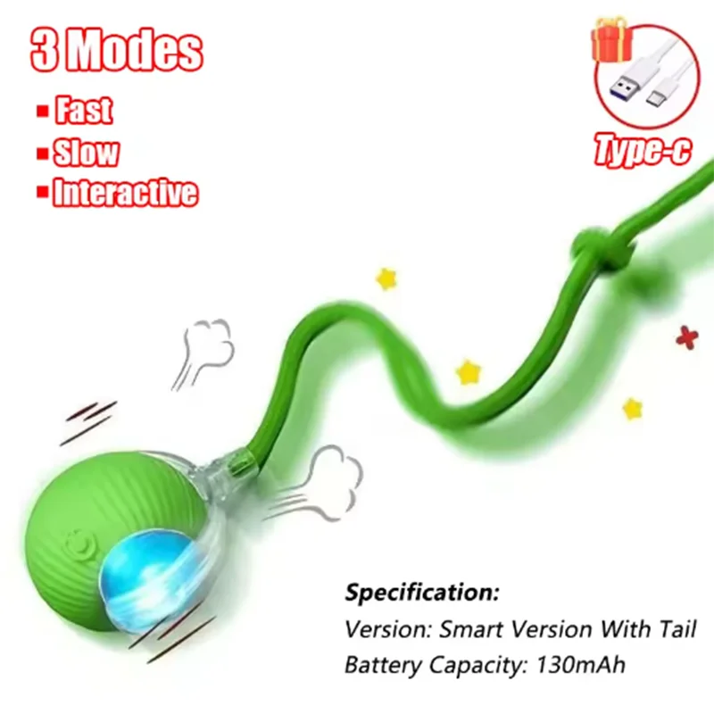 Intelligent Interactive Cat Ball Long-Lasting and Durable Easy to Clean Intelligent Obstacle Avoidance Pet Dog Toys