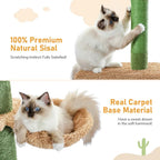 5 Tier Cat Tree Tower with Scratching Posts & Hammock