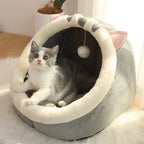 Deep Sleep Cat Bed | Foldable Washable Cat Cave Bed for Cats & Small Dogs