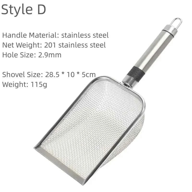 Long Handle Stainless Steel Cat Litter Scoop