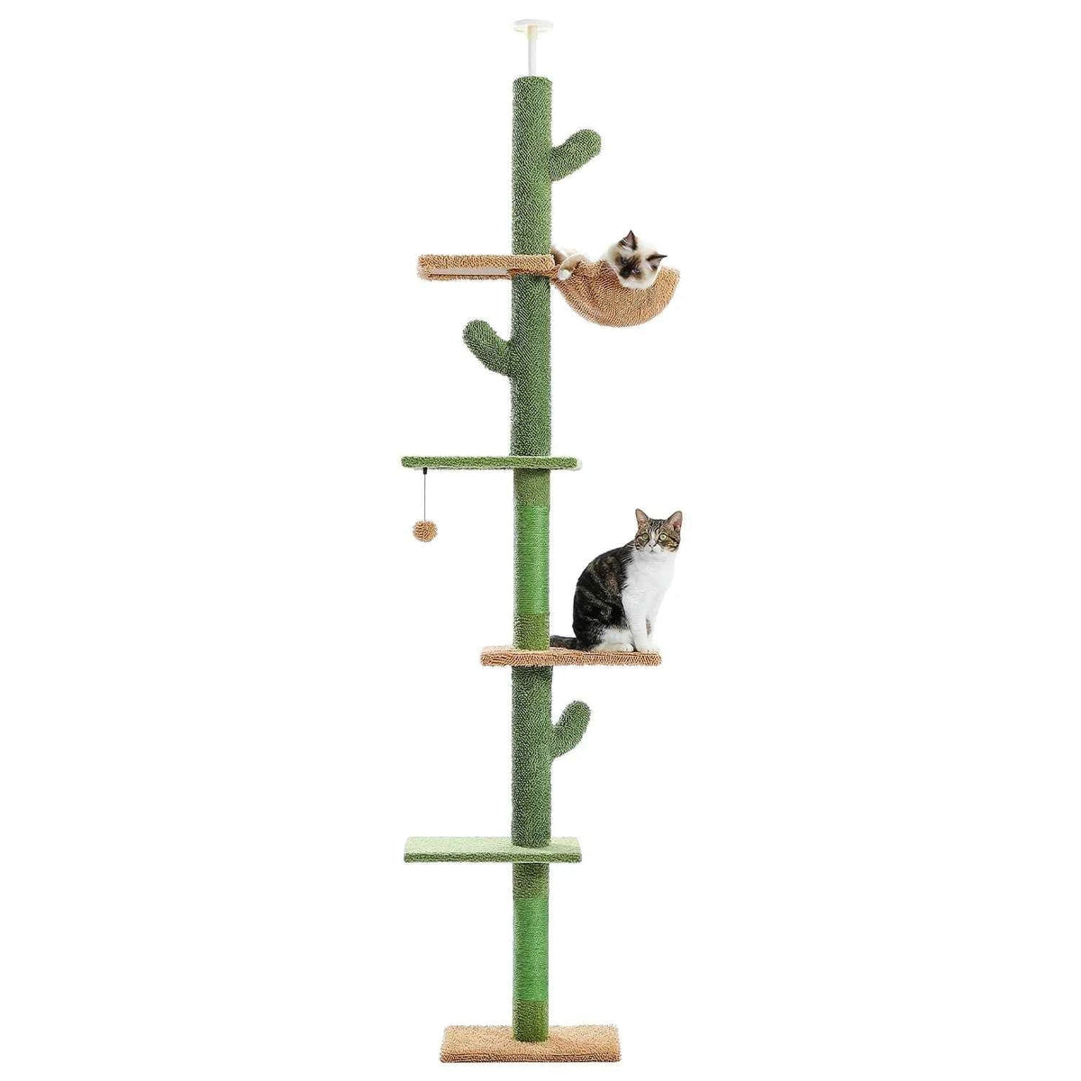 5 Tier Cat Tree Tower with Scratching Posts & Hammock
