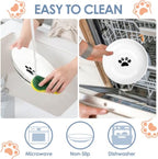 Ceramic Cat Food Bowls Whisker Friendly Cat Bowls With Nonslip Silicone Bottom Cat Food Dishes For Food And Water Cat Food Dishes Wide Shallow Small Cat Plates For Cats Kitten Small Dogs