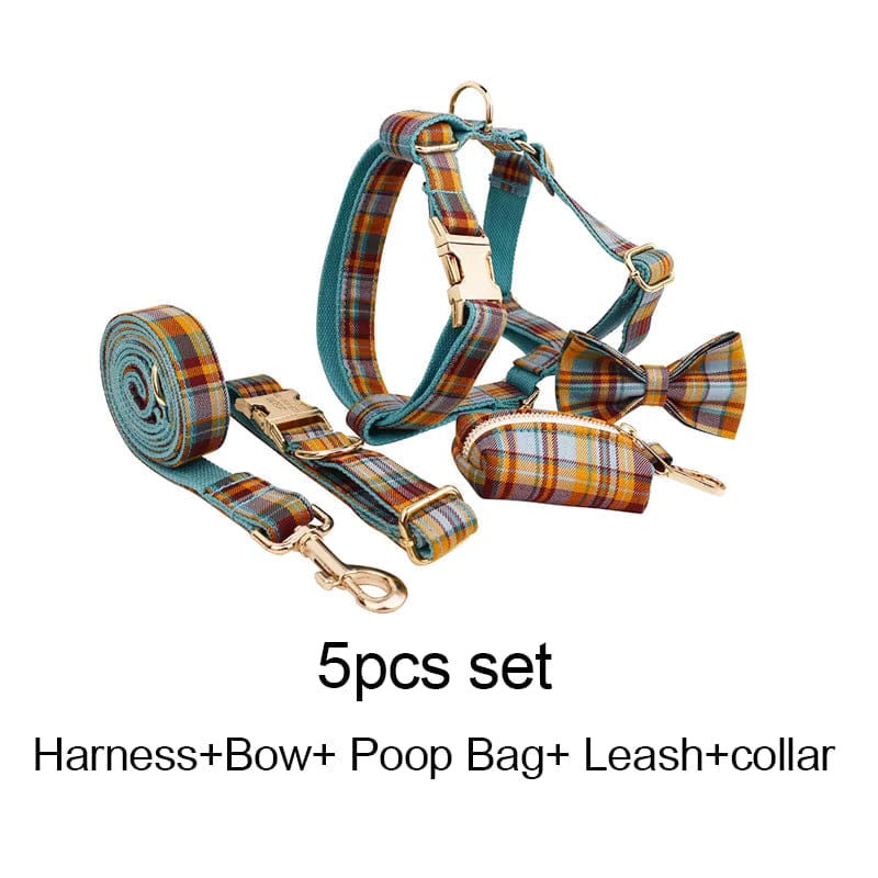 Autumn Blue Plaid Set