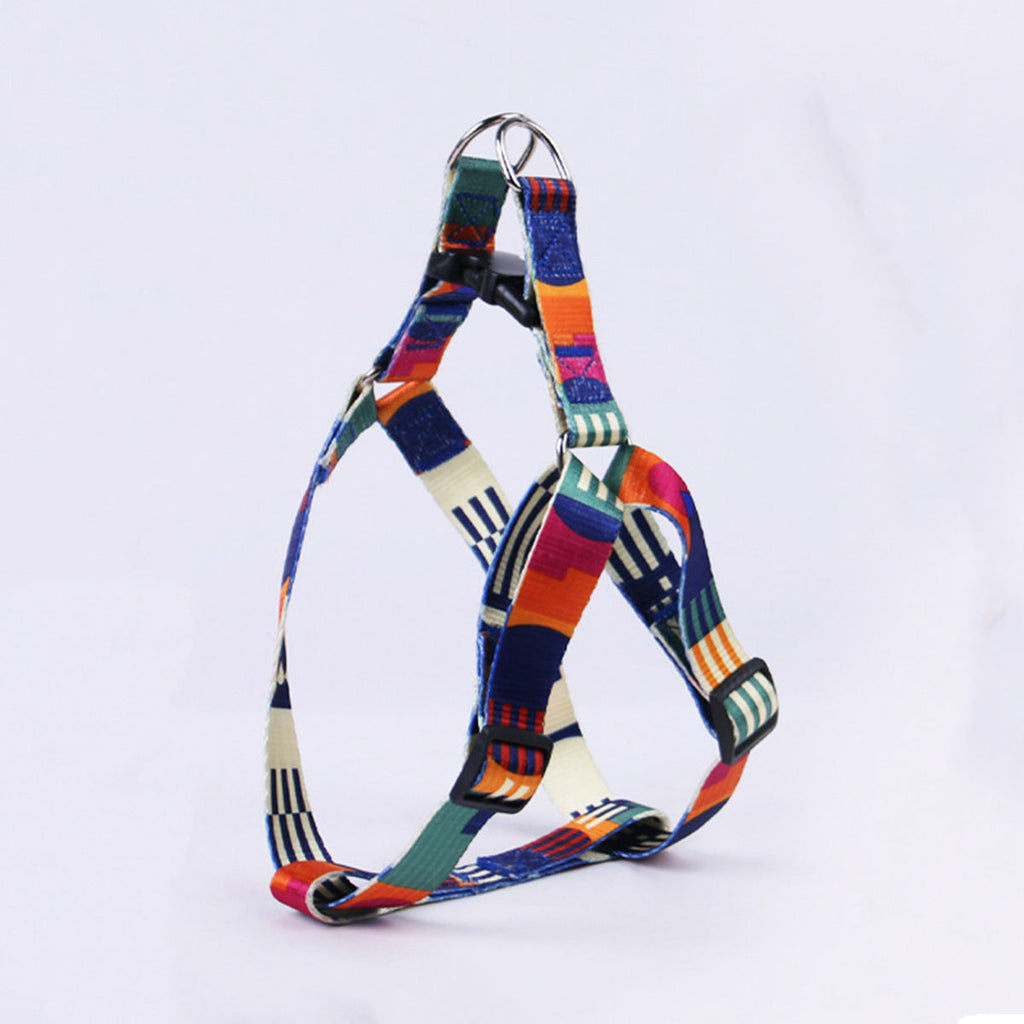 Hand Holding Rope Outing Dog Leash Dog Collar Three-piece Set