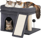 Cat Tree for Large Cats 24in Tower with Perch Condos Scratching Post