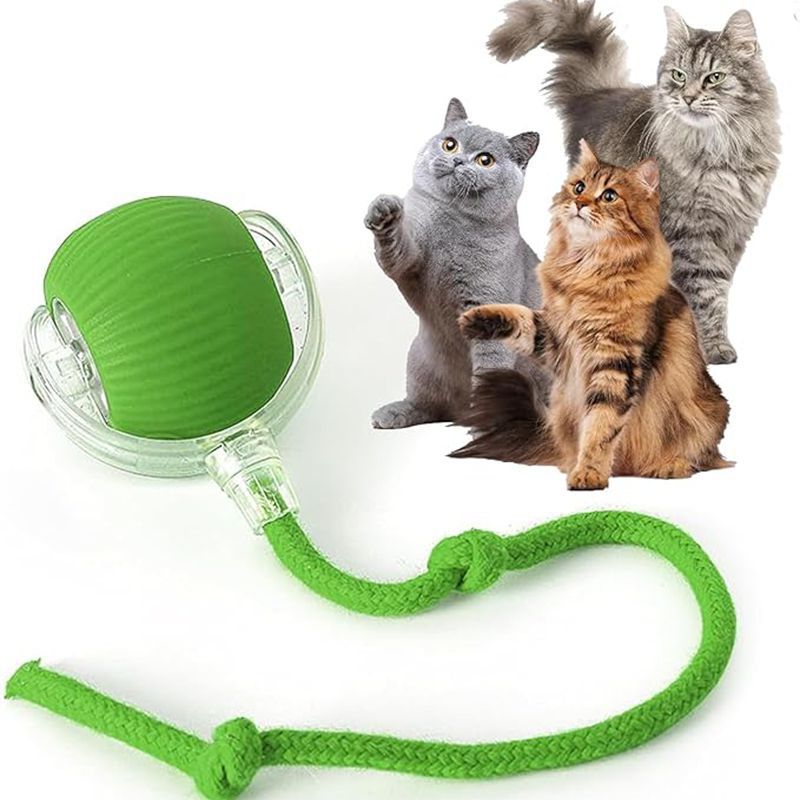 Cat Interactive Ball Toys Automatic Rolling Ball For Kitten Rechargeable Smart Pet Electric Toys With Teaser Sensor Cat Ball Toy